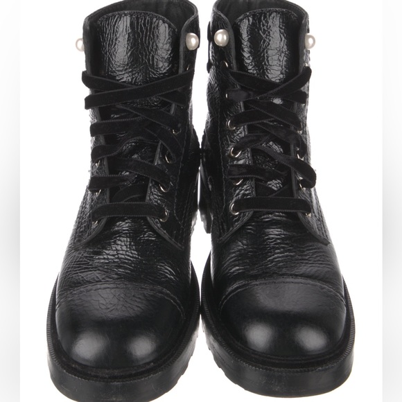 CHANEL COMBAT BOOTS - Picture 1 of 5